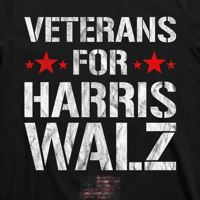 Veterans For Harris 2024 Kamala Harris Tim Walz Veteran Usa T-Shirt