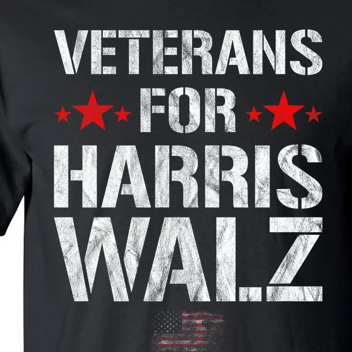 Veterans For Harris 2024 Kamala Harris Tim Walz Veteran Usa Tall T-Shirt