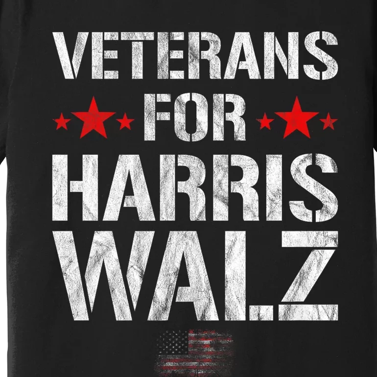 Veterans For Harris 2024 Kamala Harris Tim Walz Veteran Usa Premium T-Shirt