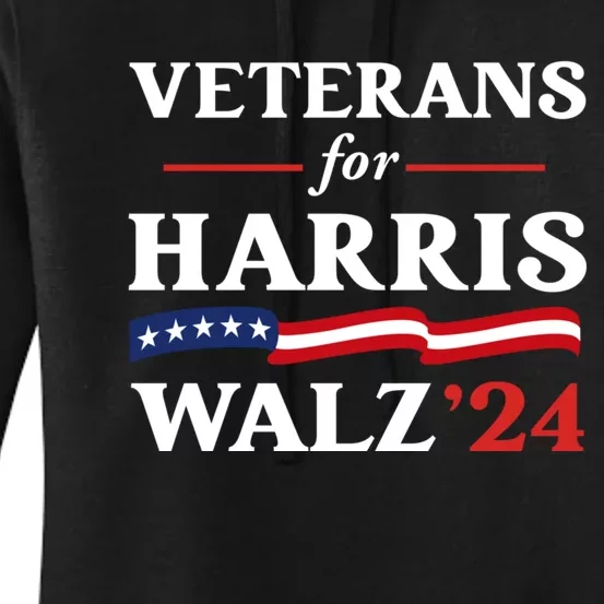 Veterans For Harris Walz 2024 Vote Tim Walz Kamala Harris Women's Pullover Hoodie