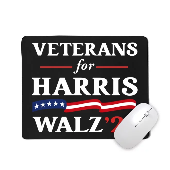 Veterans For Harris Walz 2024 Vote Tim Walz Kamala Harris Mousepad