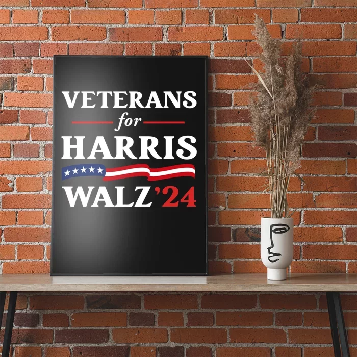 Veterans For Harris Walz 2024 Vote Tim Walz Kamala Harris Poster