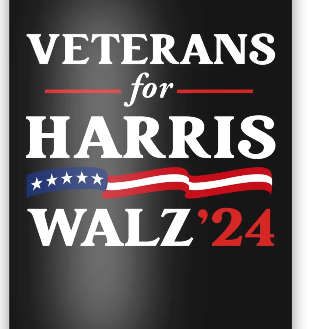 Veterans For Harris Walz 2024 Vote Tim Walz Kamala Harris Poster