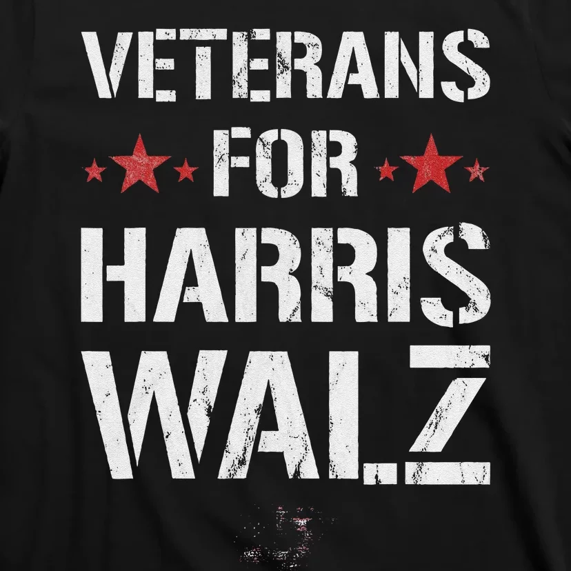 Veterans For Harris 2024 Kamala Harris Tim Walz Veteran Usa T-Shirt