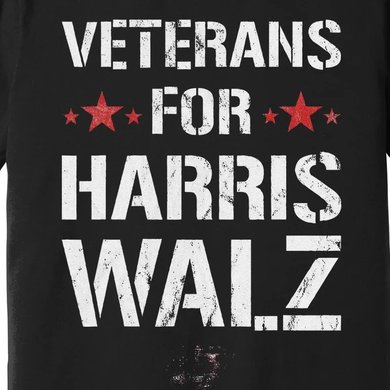 Veterans For Harris 2024 Kamala Harris Tim Walz Veteran Usa Premium T-Shirt