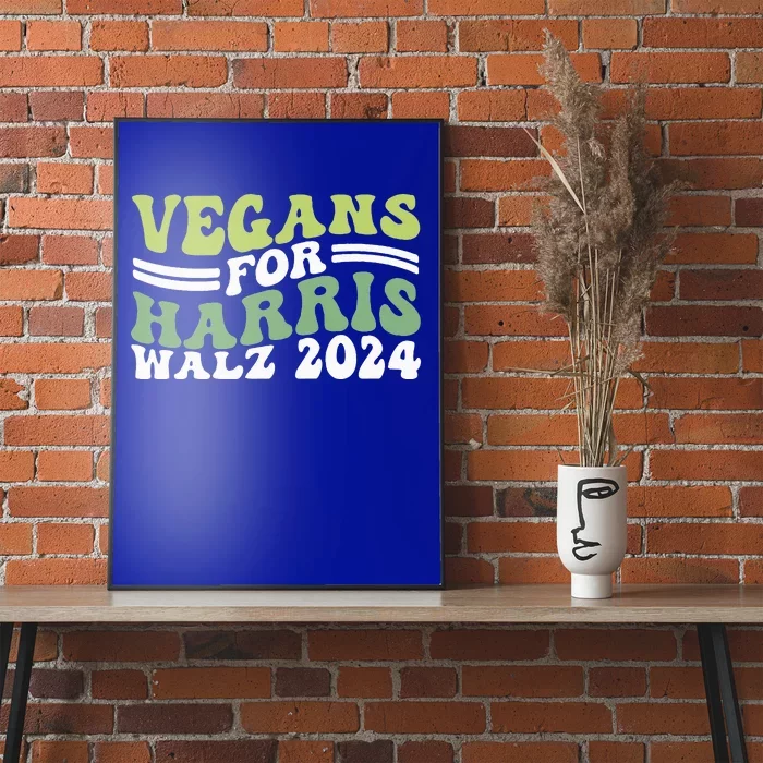 Vegans For Harris Walz 2024 Kamala Waltz 2024 Poster