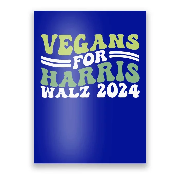 Vegans For Harris Walz 2024 Kamala Waltz 2024 Poster