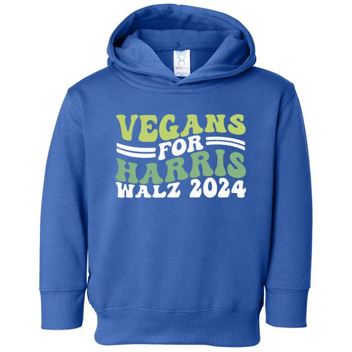 Vegans For Harris Walz 2024 Kamala Waltz 2024 Toddler Hoodie