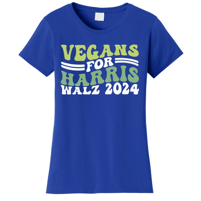 Vegans For Harris Walz 2024 Kamala Waltz 2024 Women's T-Shirt