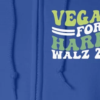 Vegans For Harris Walz 2024 Kamala Waltz 2024 Full Zip Hoodie