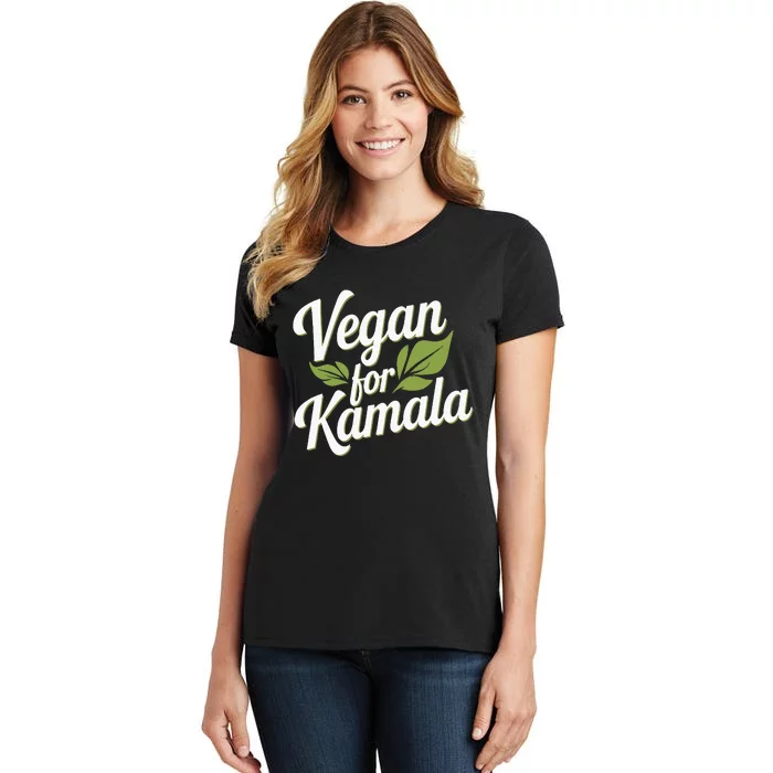 Vegans For Harris Waltz Walz 2024 Vegan For Kamala 2024 Women's T-Shirt