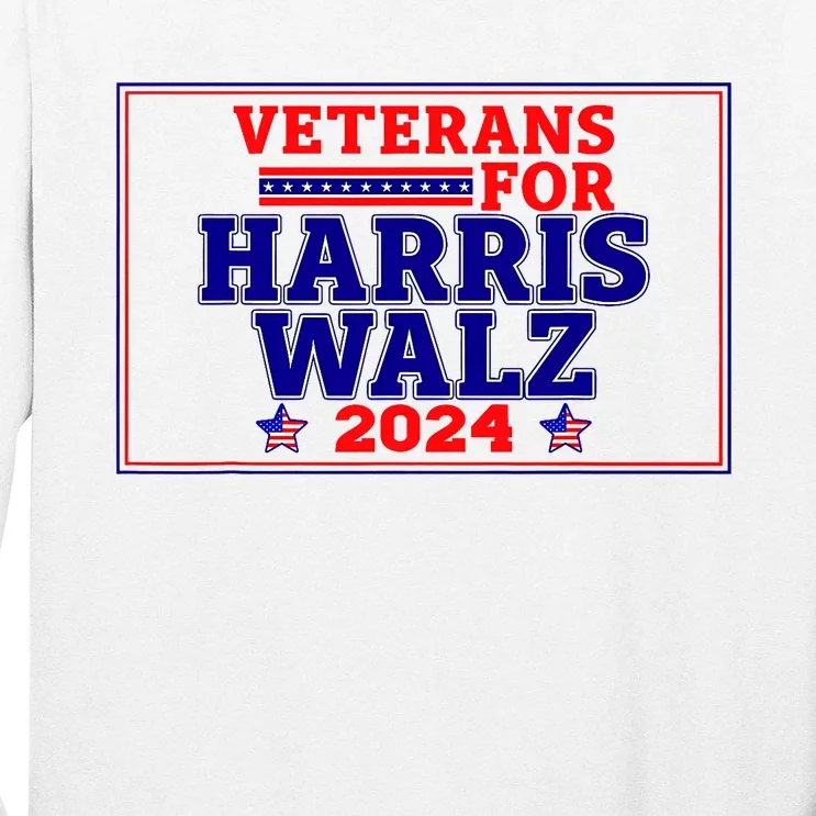 Veterans For Harris Walz 2024 Vote Harris Waltz Election Long Sleeve Shirt