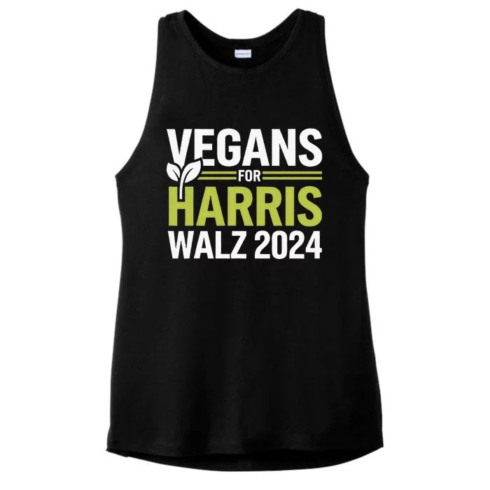 Vegans For Harris Waltz Walz 2024 Vegan For Kamala 2024 Ladies Tri-Blend Wicking Tank