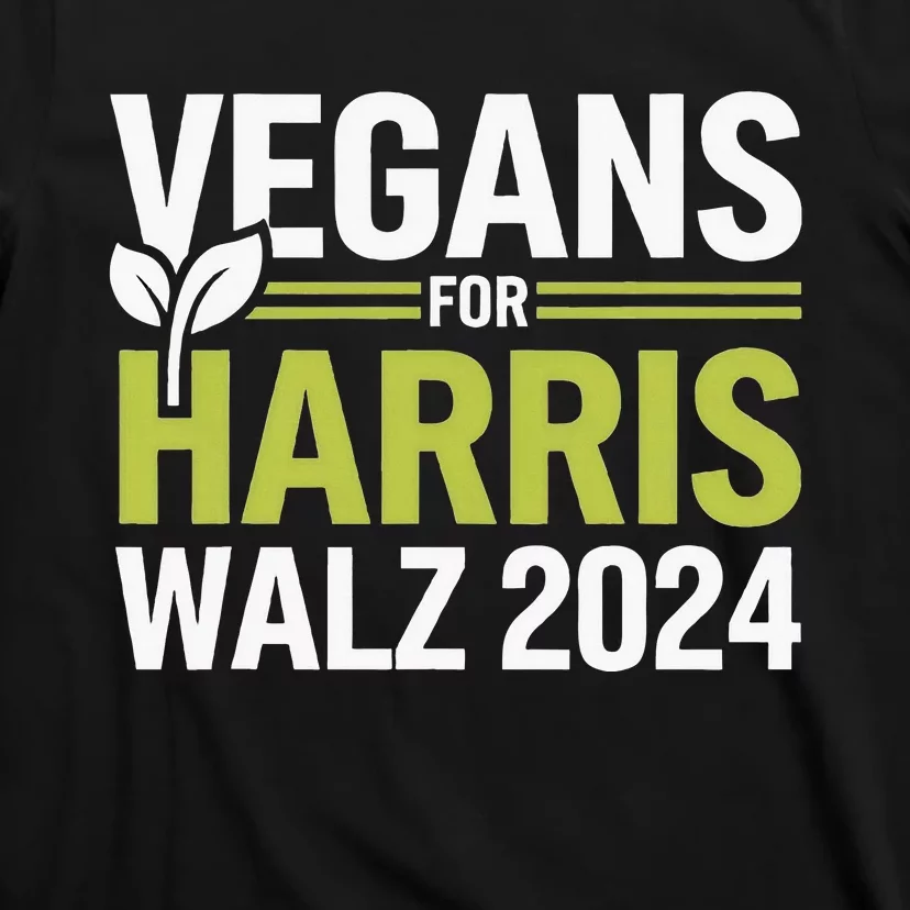 Vegans For Harris Waltz Walz 2024 Vegan For Kamala 2024 T-Shirt