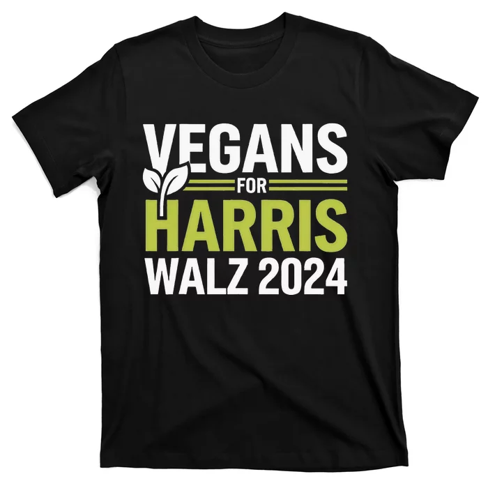 Vegans For Harris Waltz Walz 2024 Vegan For Kamala 2024 T-Shirt