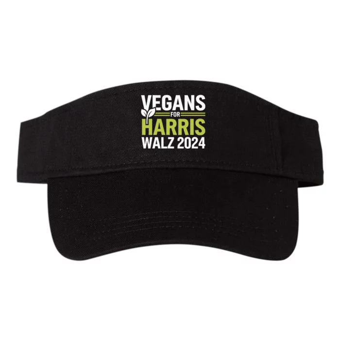 Vegans For Harris Waltz Walz 2024 Vegan For Kamala 2024 Valucap Bio-Washed Visor