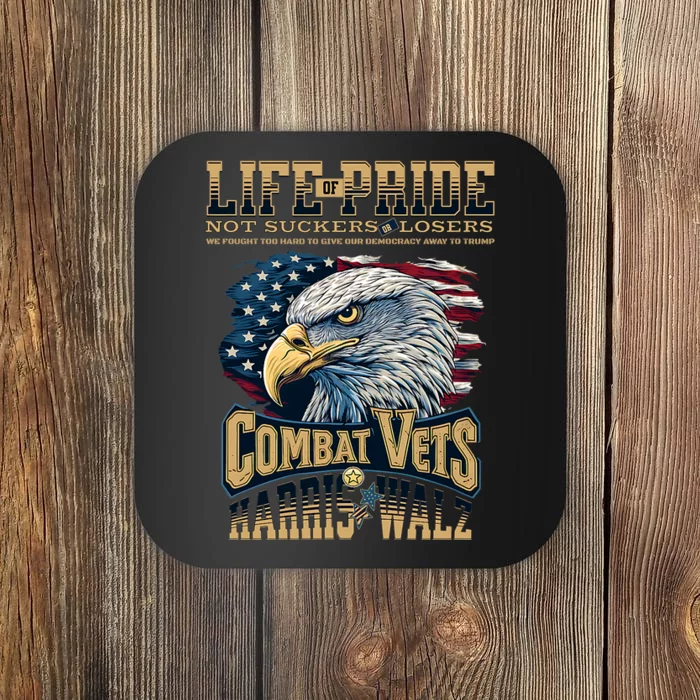 Veterans For Harris Walz 2024 Military Vets Against Trump Coaster