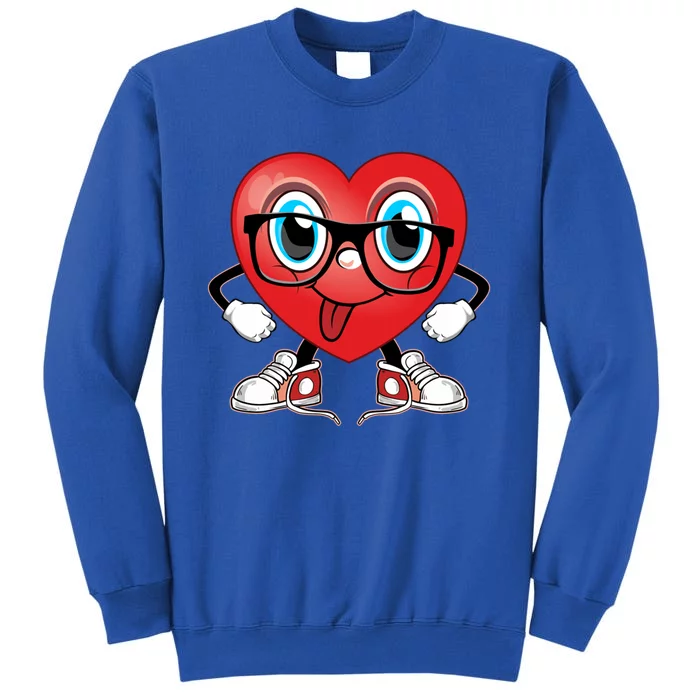 Valentine’s Funny Heart Sunglasses And Sneakers Cool Gift Tall Sweatshirt