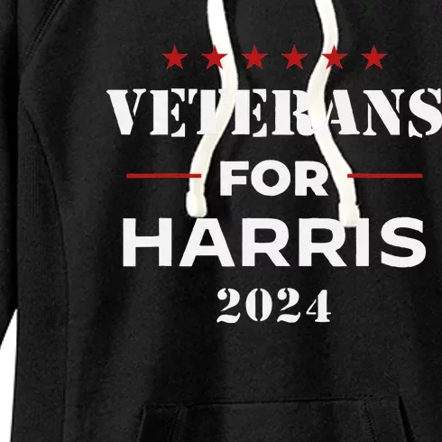 Veterans For Harris 2024 Kamala Harris Veteran Usa Women's Fleece Hoodie