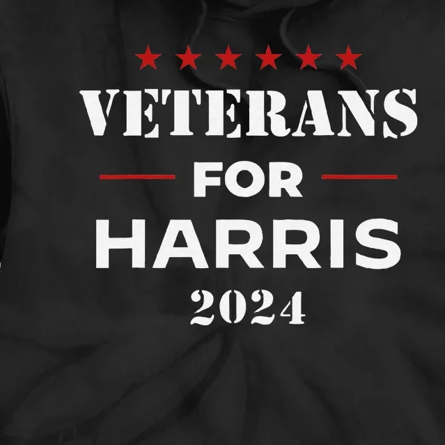 Veterans For Harris 2024 Kamala Harris Veteran Usa Tie Dye Hoodie