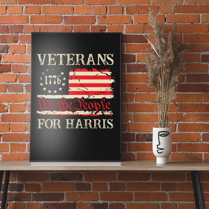 Veterans For Harris We The People 1776 Flag Kamala Harris Poster