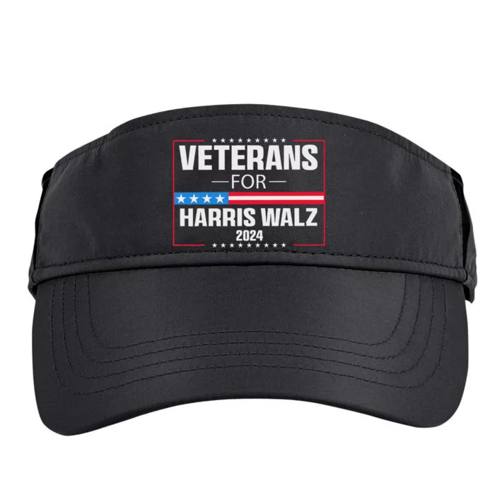 Veterans For Harris Walz 2024 Presidential Campaign Adult Drive Performance Visor