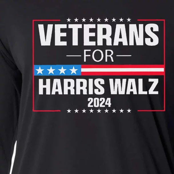 Veterans For Harris Walz 2024 Presidential Campaign Cooling Performance Long Sleeve Crew