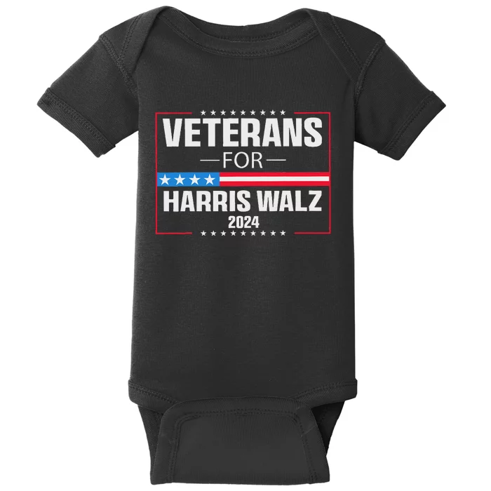 Veterans For Harris Walz 2024 Presidential Campaign Baby Bodysuit