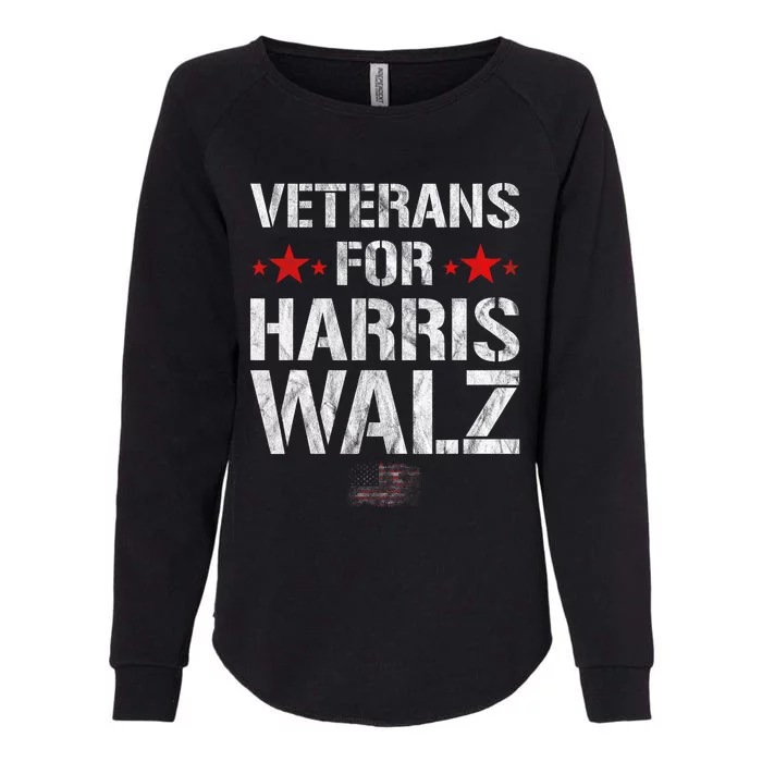 Veterans For Harris 2024 Kamala Harris Tim Walz Veteran Usa Womens California Wash Sweatshirt