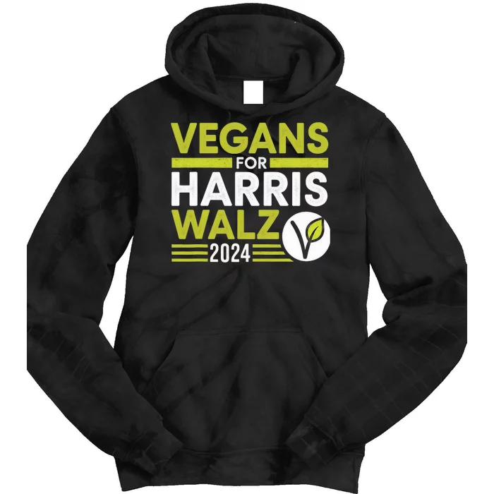 Vegans For Harris Waltz Walz 2024 Vegan For Kamala 2024 Tie Dye Hoodie