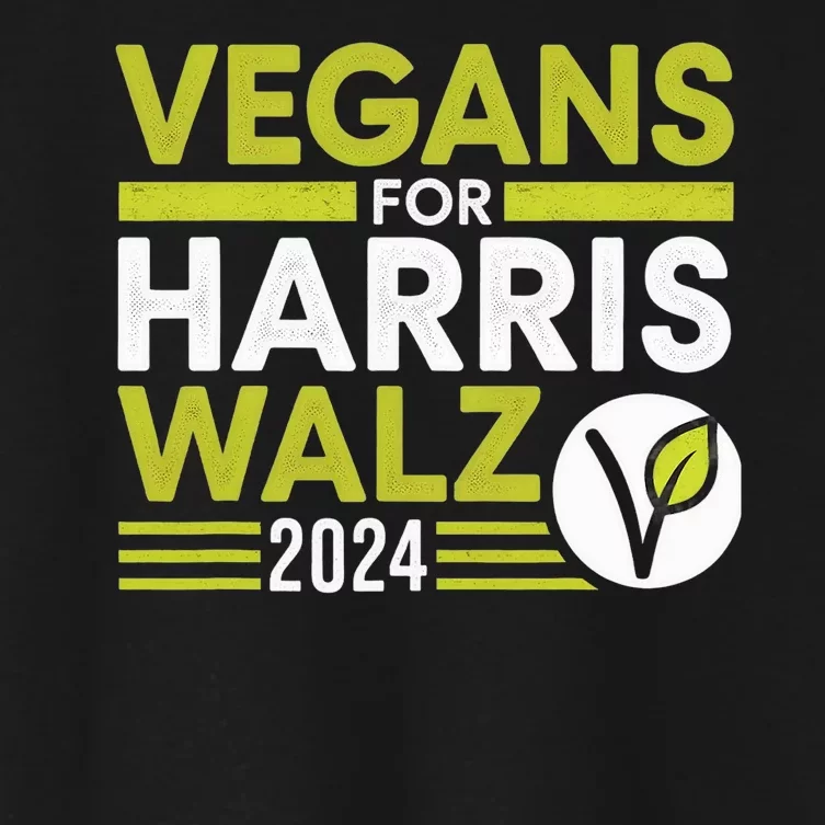 Vegans For Harris Waltz Walz 2024 Vegan For Kamala 2024 Women's Crop Top Tee