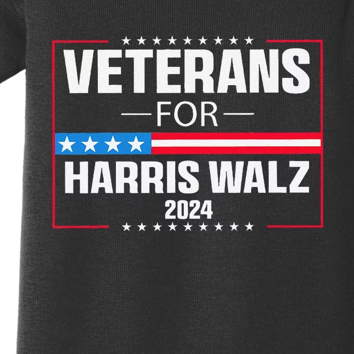 Veterans For Harris Walz 2024 Presidential Campaign Gift Baby Bodysuit