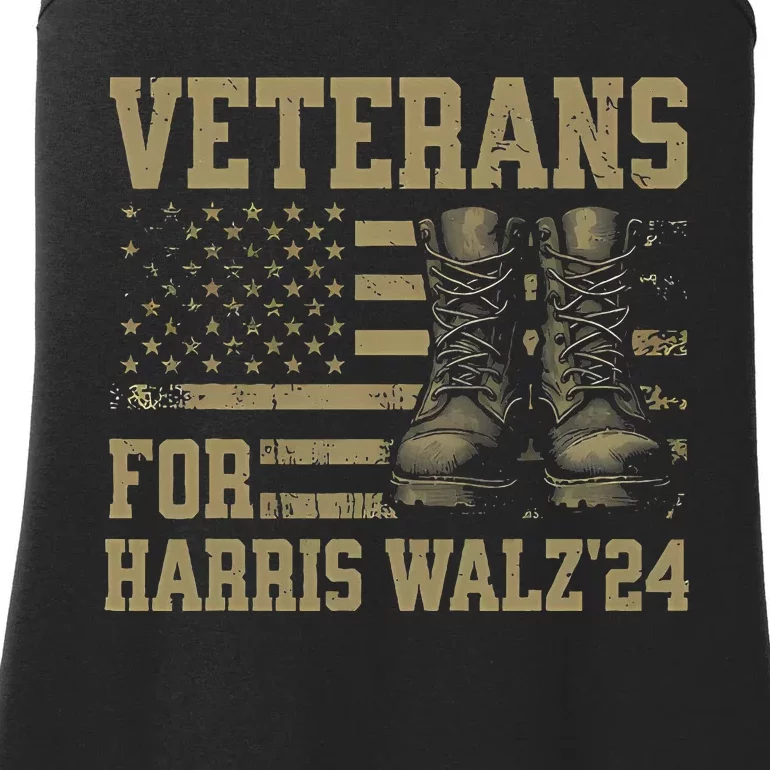 Veterans For Harris Walz Waltz 2024 Presidential Campaign Ladies Essential Tank