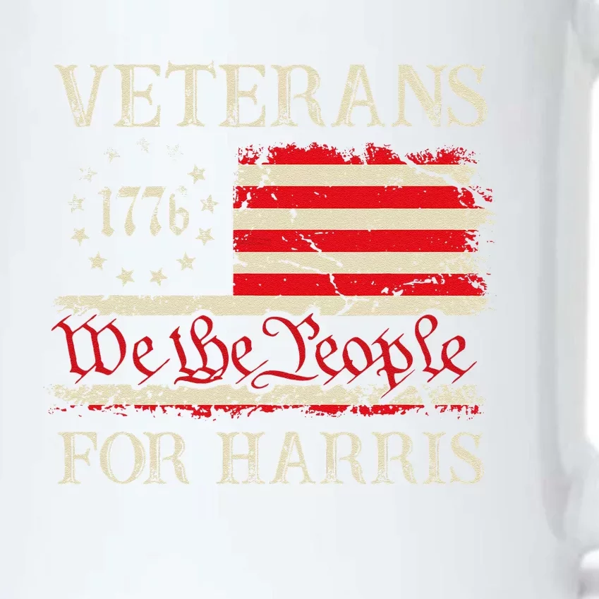 Veterans For Harris We The People 1776 Flag Kamala Harris Gift Black Color Changing Mug