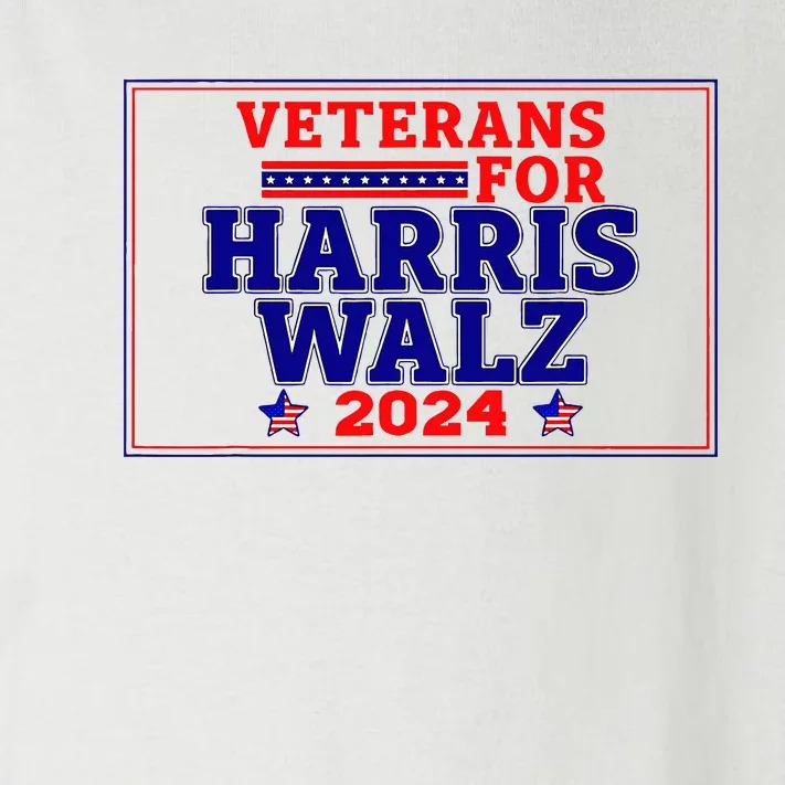 Veterans For Harris Walz 2024 Vote Harris Waltz Election Toddler Long Sleeve Shirt