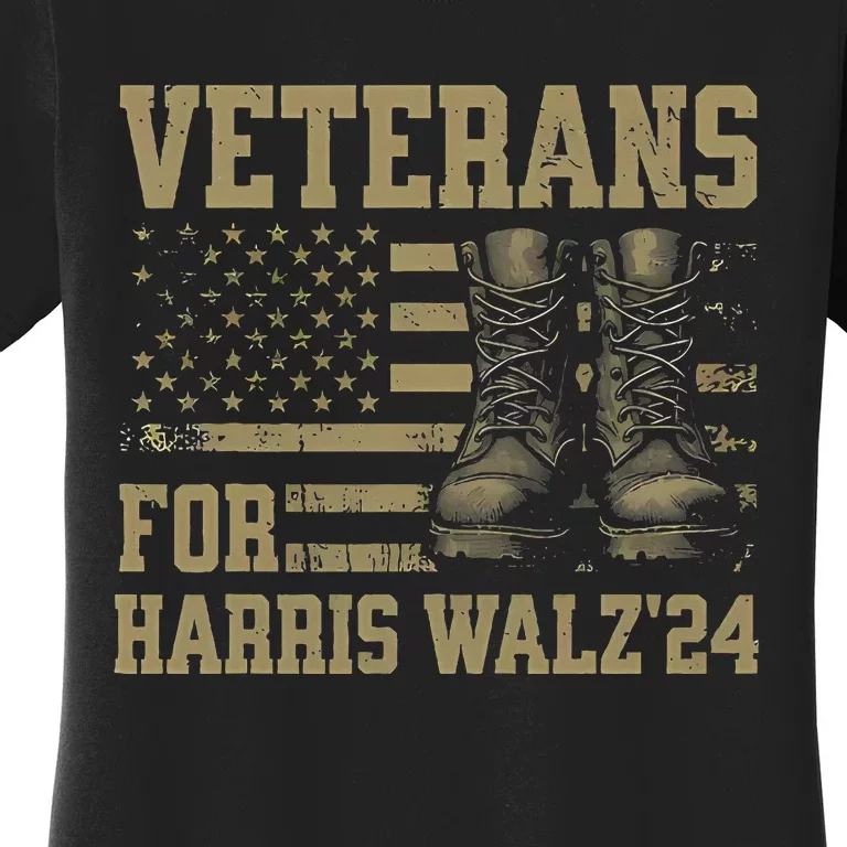 Veterans For Harris Walz Waltz 2024 Presidential Campaign Women's T-Shirt