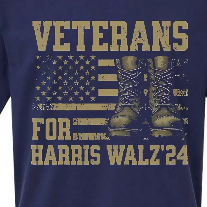 Veterans For Harris Walz Waltz 2024 Presidential Campaign Sueded Cloud Jersey T-Shirt