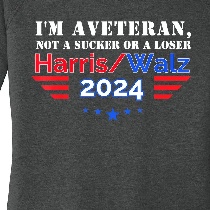 Veteran For Harris Walz For President 2024 Women's Perfect Tri Tunic Long Sleeve Shirt