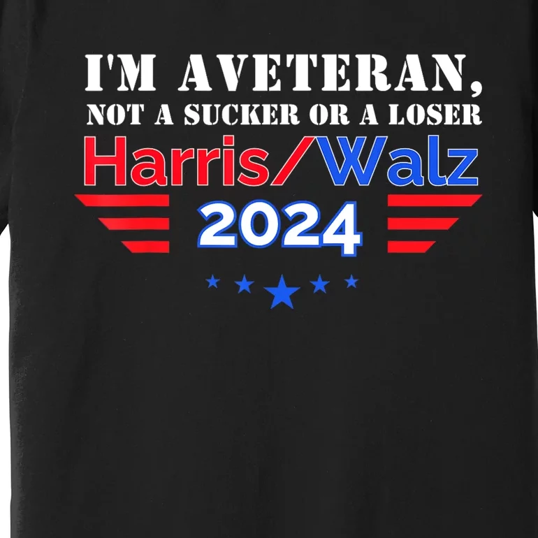 Veteran For Harris Walz For President 2024 Premium T-Shirt