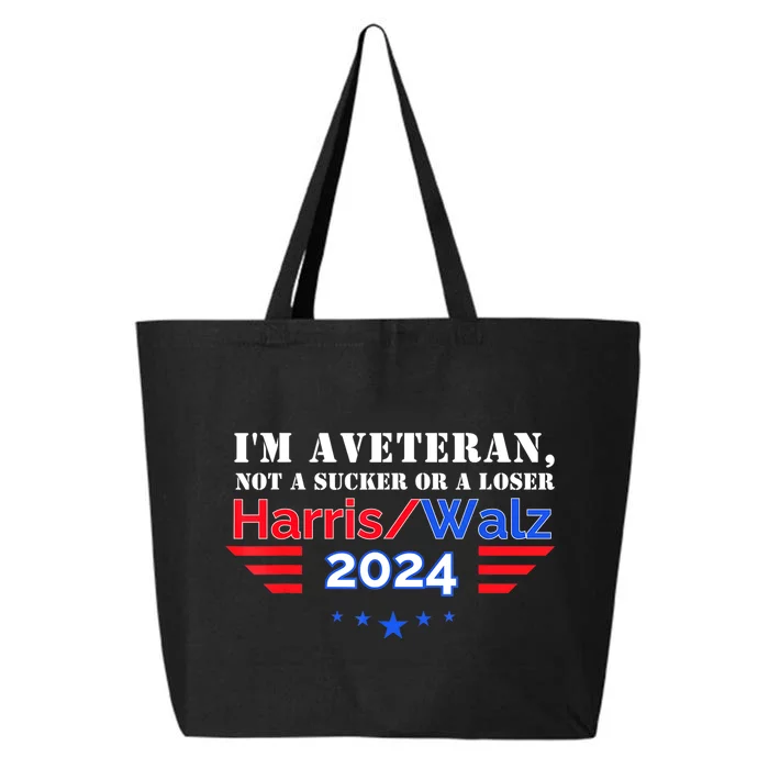 Veteran For Harris Walz For President 2024 25L Jumbo Tote