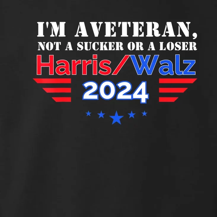 Veteran For Harris Walz For President 2024 Toddler Hoodie