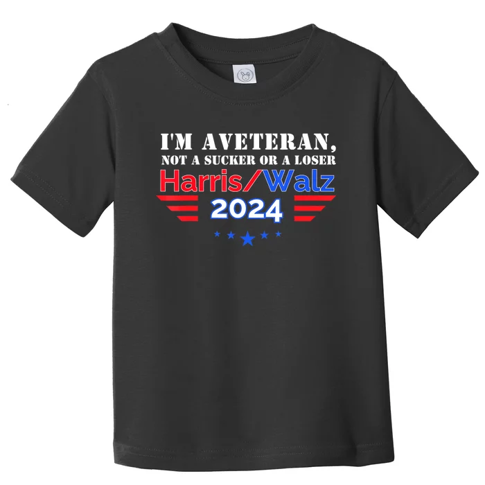 Veteran For Harris Walz For President 2024 Toddler T-Shirt