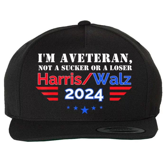 Veteran For Harris Walz For President 2024 Wool Snapback Cap