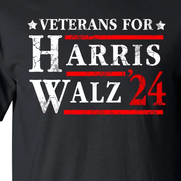 Veterans For Harris Walz 2024 Election Tall T-Shirt