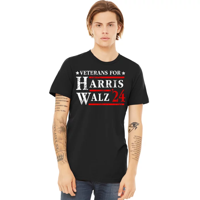 Veterans For Harris Walz 2024 Election Premium T-Shirt