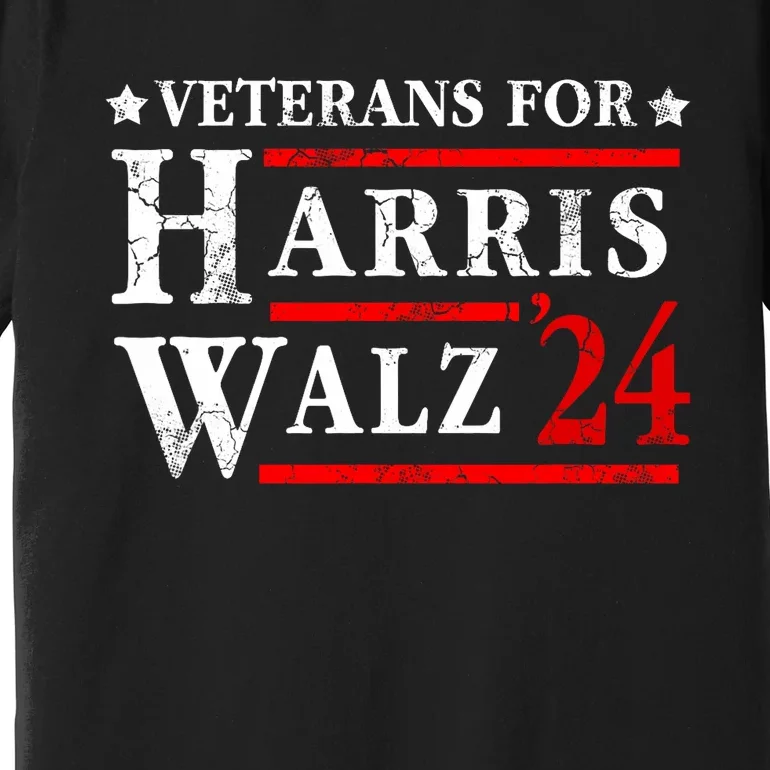 Veterans For Harris Walz 2024 Election Premium T-Shirt