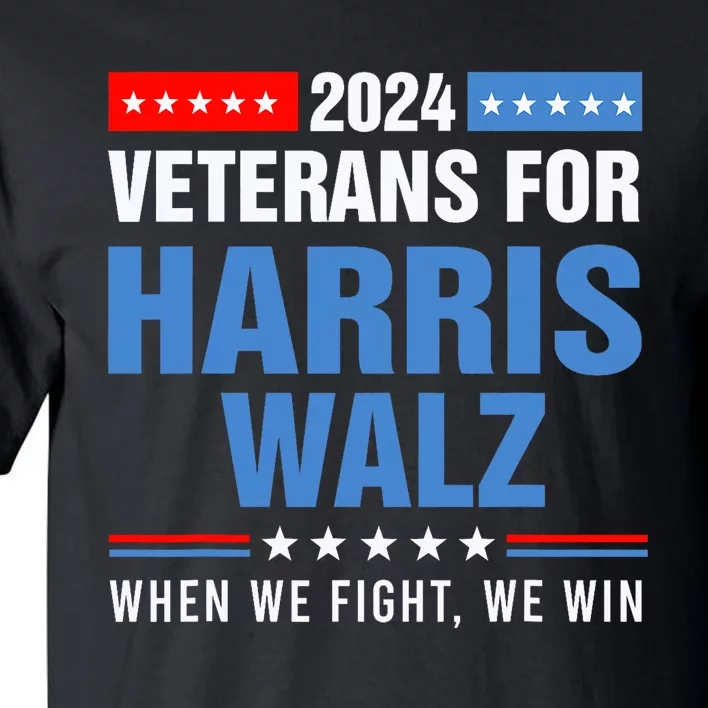 Veterans For Harris Walz 2024 Presidential Campaign Tall T-Shirt