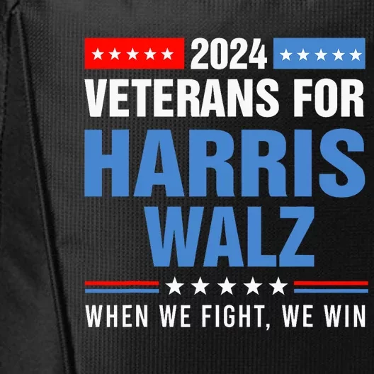 Veterans For Harris Walz 2024 Presidential Campaign City Backpack