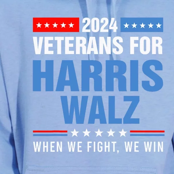 Veterans For Harris Walz 2024 Presidential Campaign Unisex Surf Hoodie