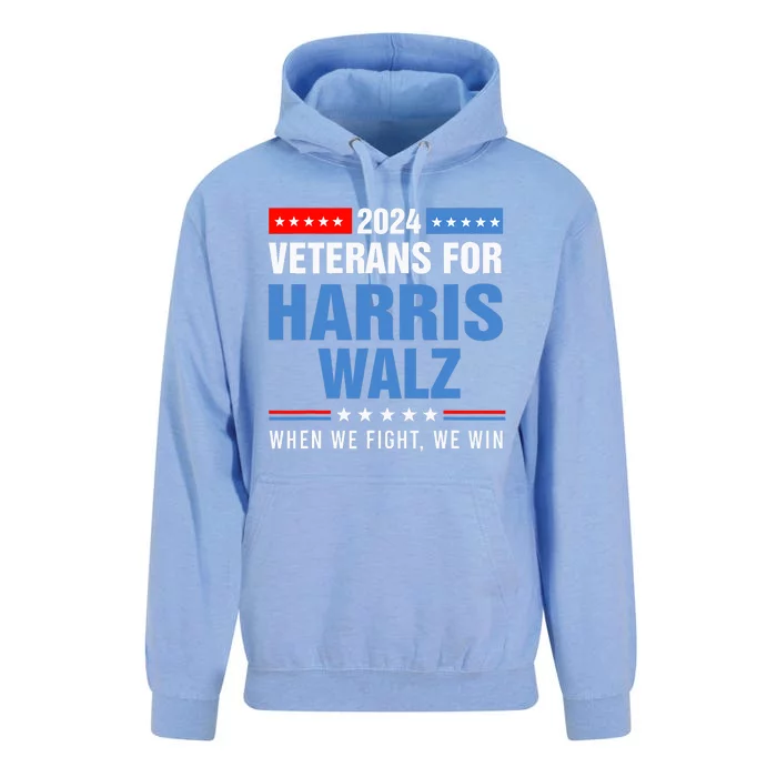 Veterans For Harris Walz 2024 Presidential Campaign Unisex Surf Hoodie